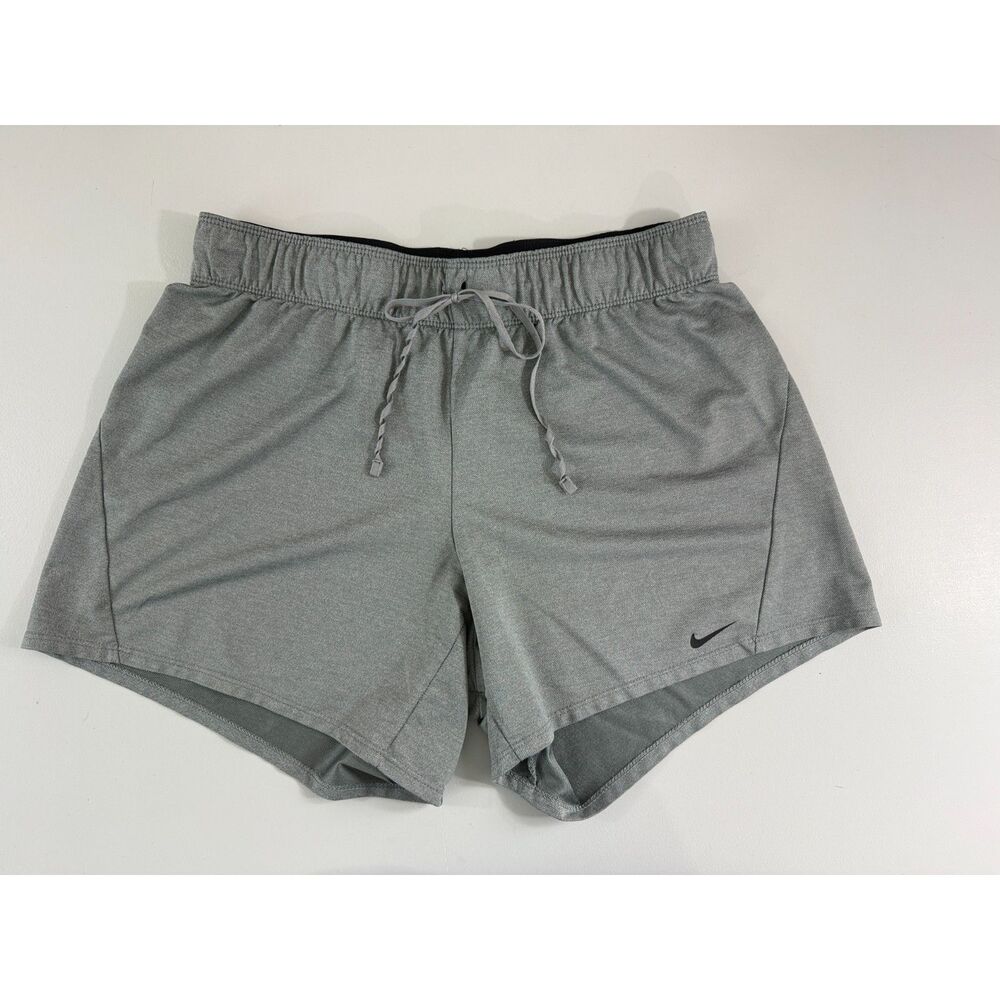 Nike Women’s Running Shorts Size M Gray Dri-FIT Drawstring Athletic